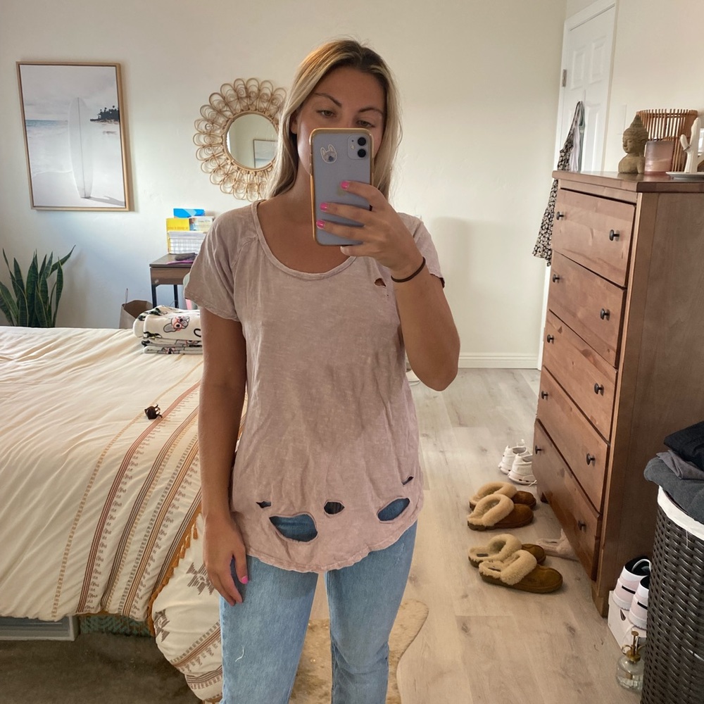 Distressed t shirt